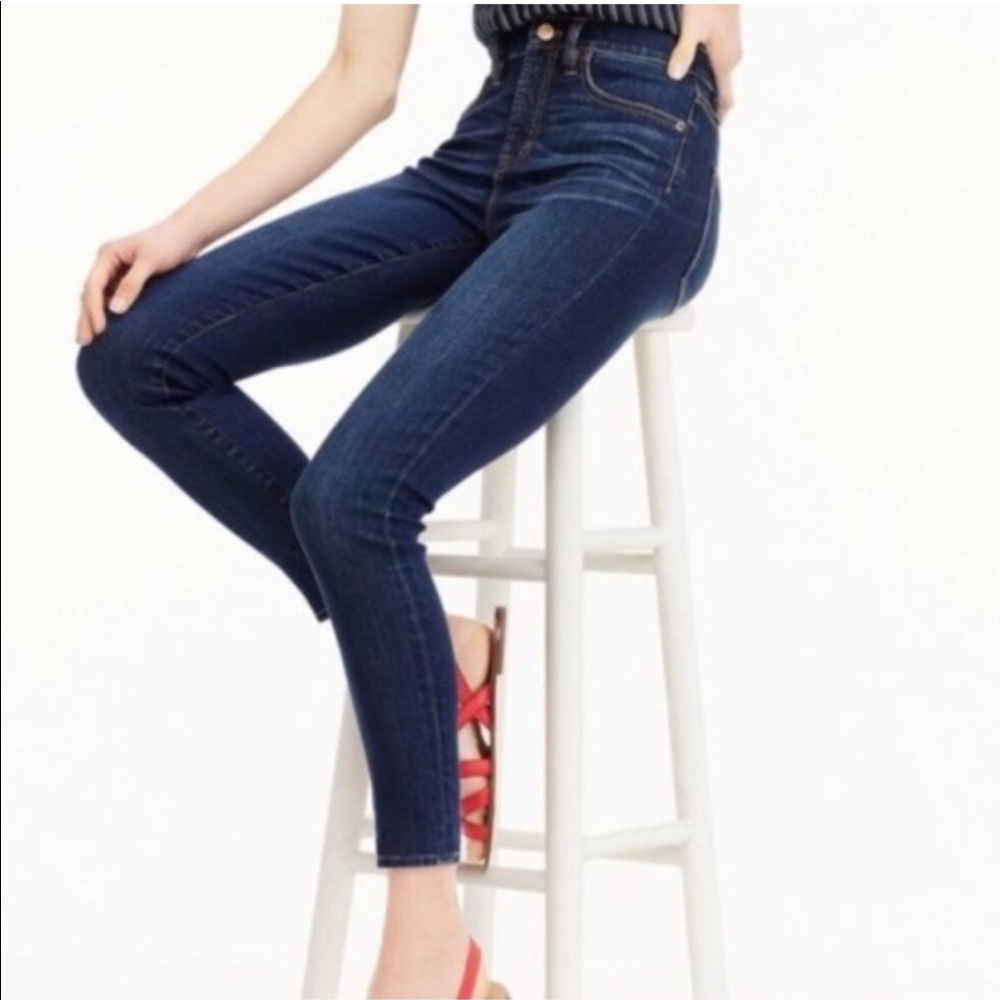 J.Crew Mercantile | Dark navy high rise jeans in Rinse Wash